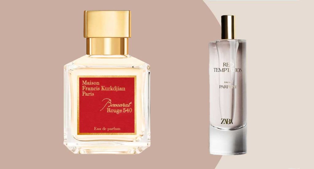 Baccarat Rouge rupe Zara Red Temptation