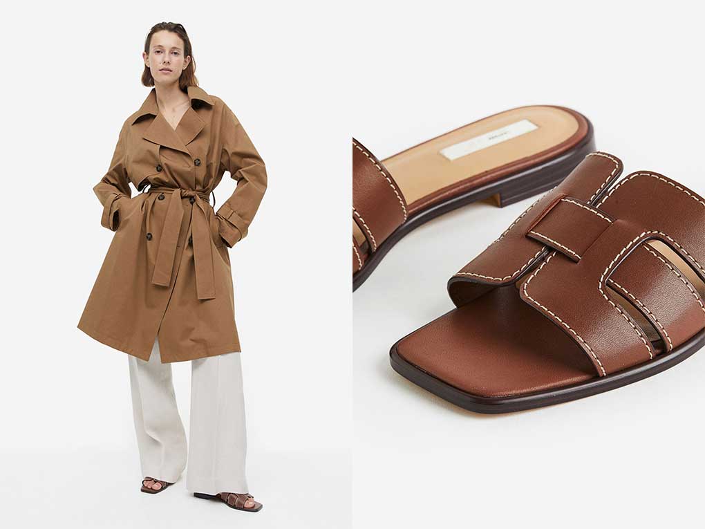 H&M hermes dupe slippers