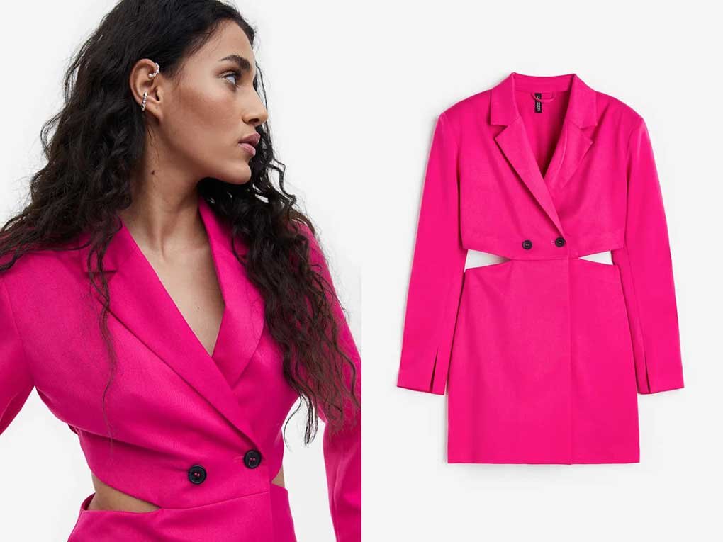 H&M blazerjurk met cutout, Jacquemus La Robe Bari dupe