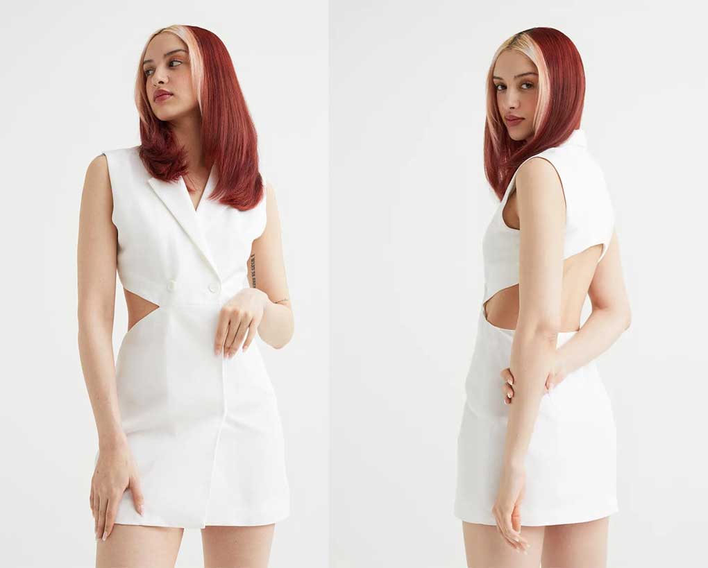 H&M blazerjurk met cutout, Jacquemus La Robe Bari dupe