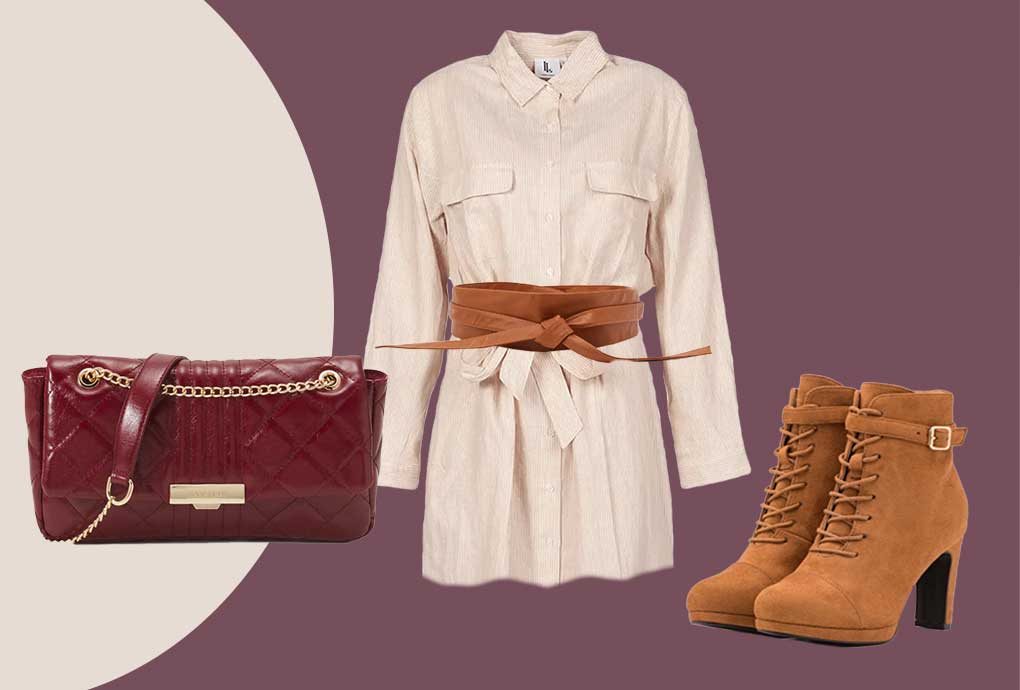 Oufit met Bristol overhemdjurk