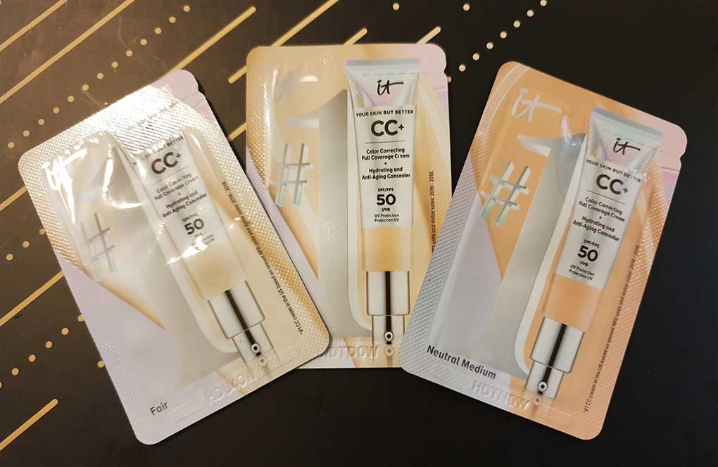 It Cosmetics CC+ cream testers