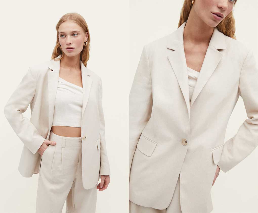 Stradivarius linnen blazer