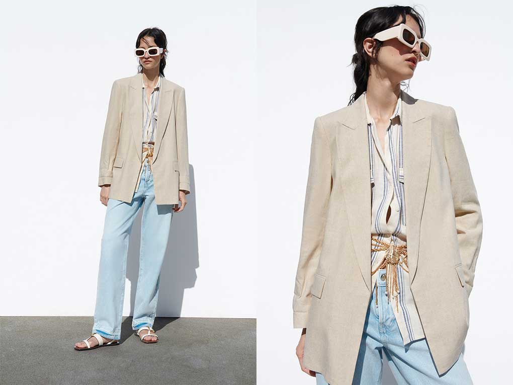 Zara linnen blazer