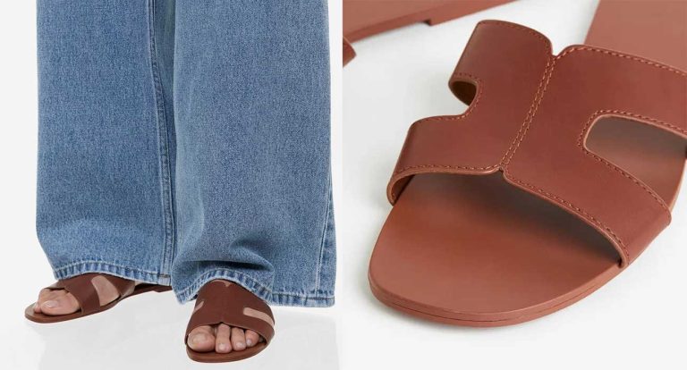 H&M slippers Hermes Oran dupes