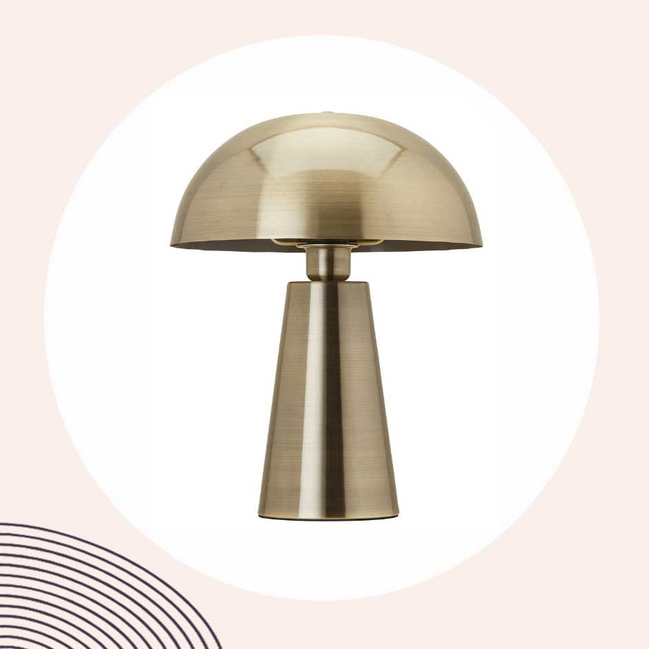 Kwantum gouden champignon tafellamp