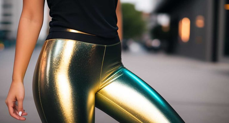 Metallic broek trend