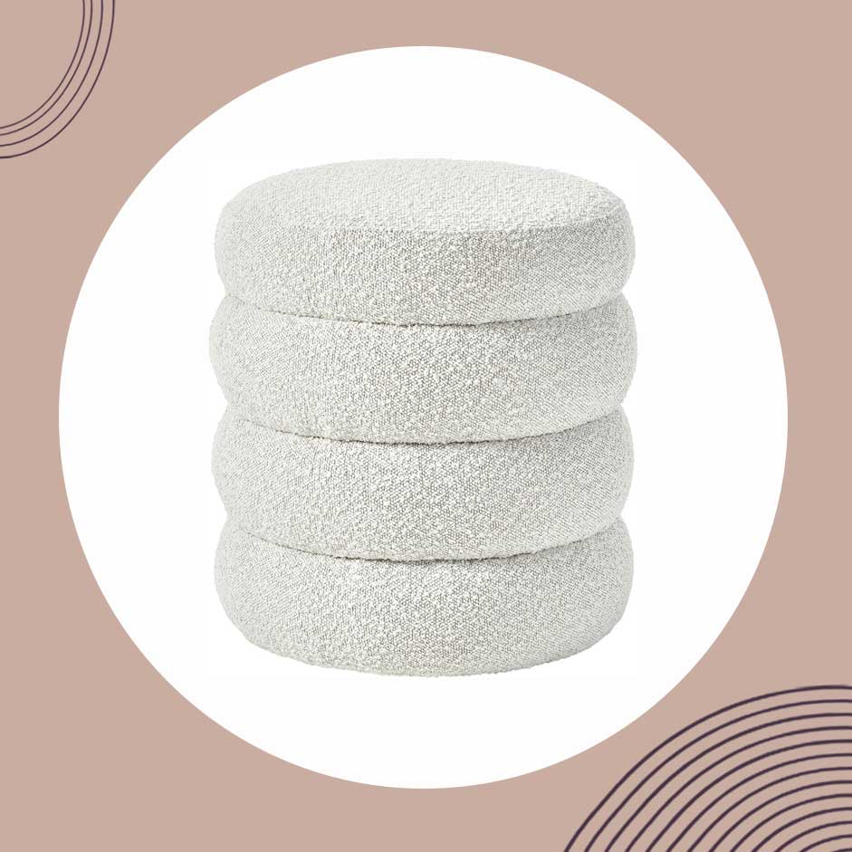 Westwing bouclé poef Alto