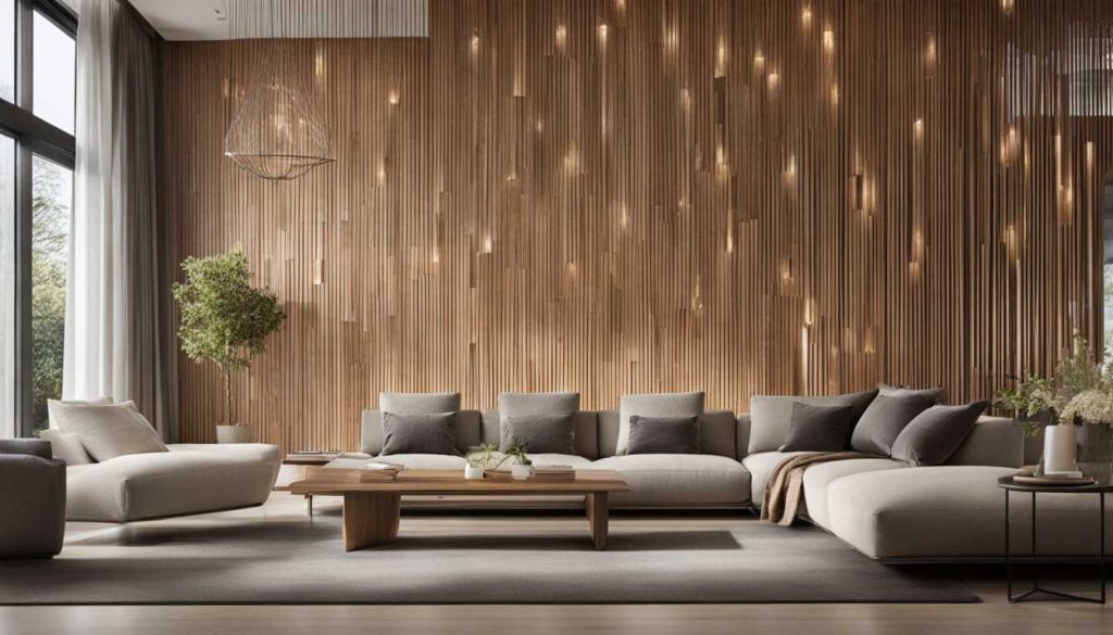 Action houten panelen behang