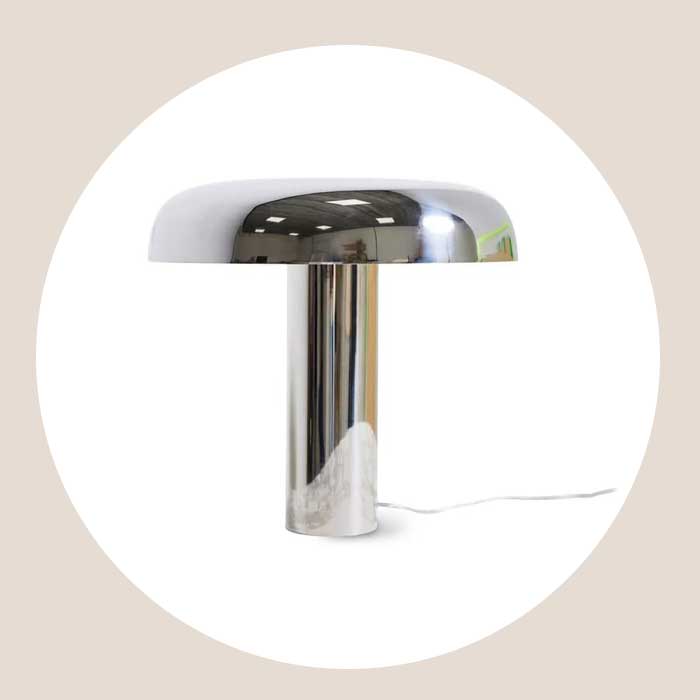 HKliving Mushroom tafellamp chrome