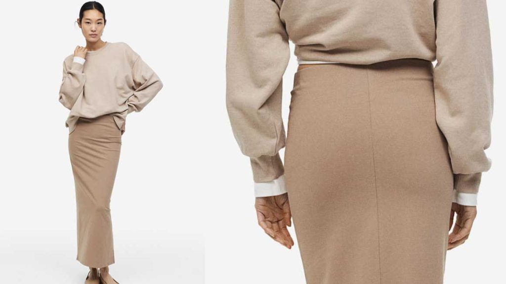 Langere benen met maxi rok