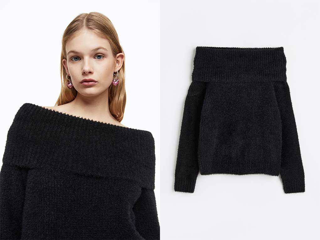 H&M off the shoulder trui