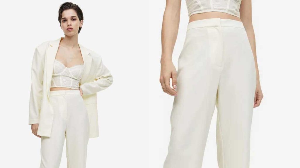 Tips voor langere benen: broek met hoge taille H&M