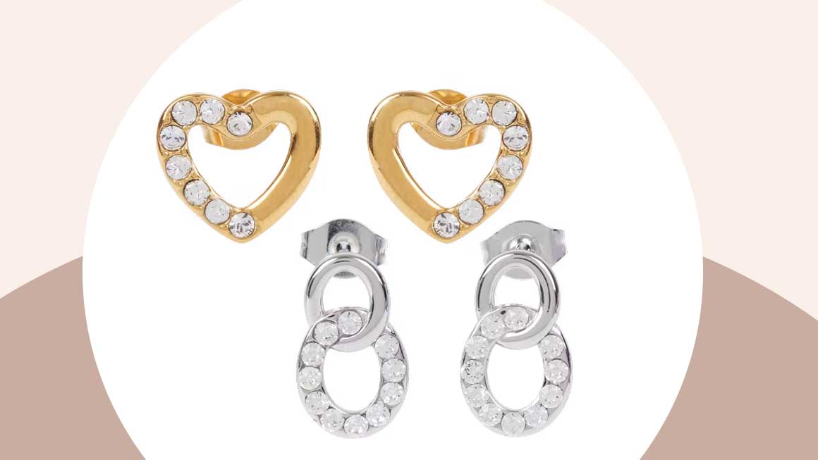 Action swarovski oorbellen