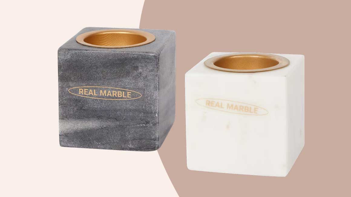 Action marmeren theelichthouder