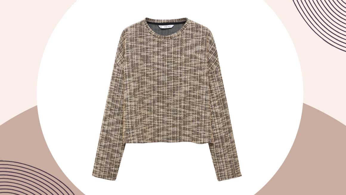 Wehkamp Mango tweed trui