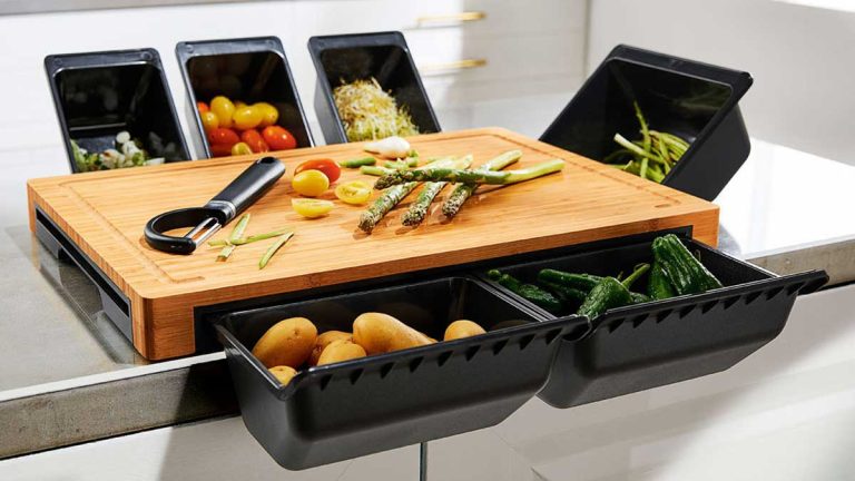 Lidl snijplank met bakjes