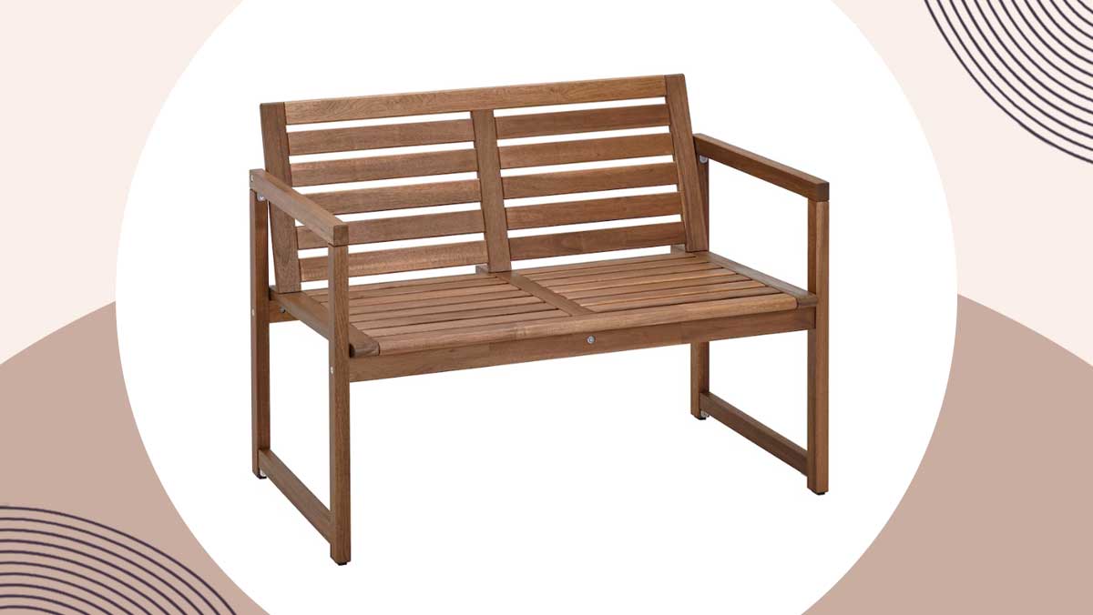 Ikea houten tuinbank