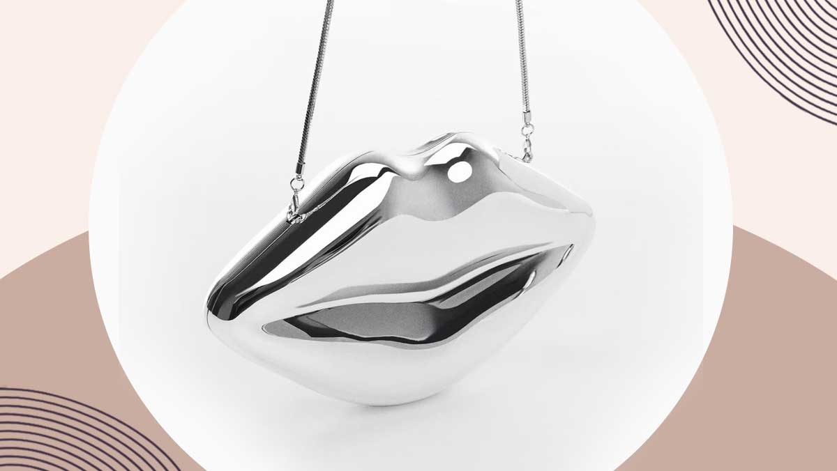 Mango lips tas, lipvormige tas, Lulu guinness dupe