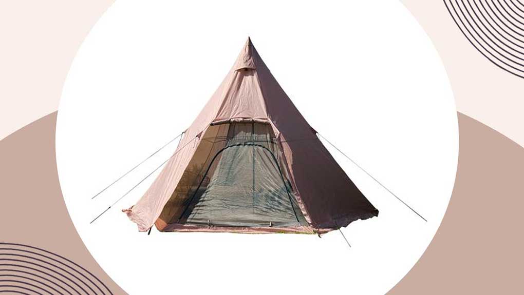 action glamping tiki tent