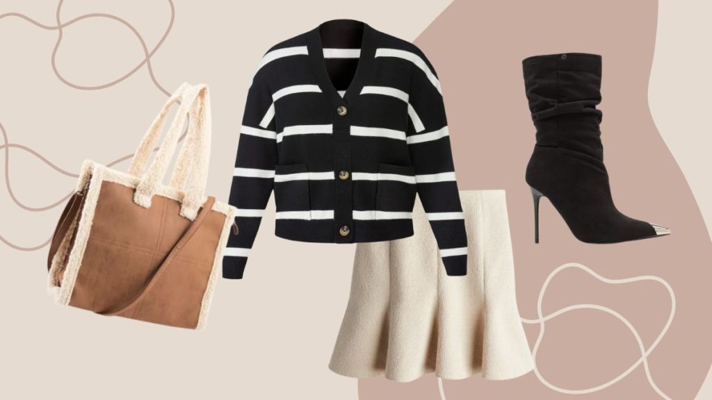 Outfit inspiratie beige, zwart, wit