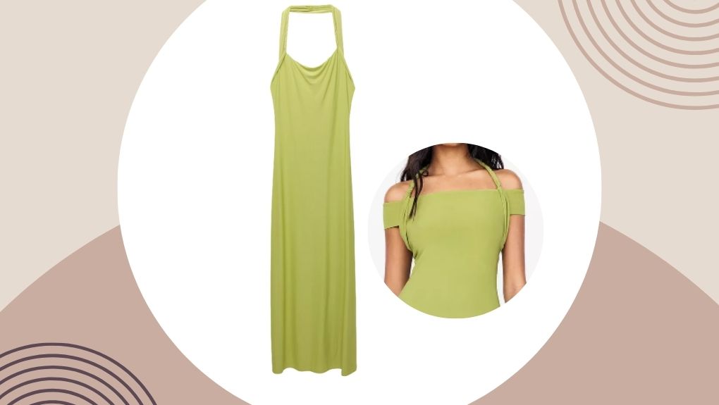 Pull & Bear pistache groene jurk