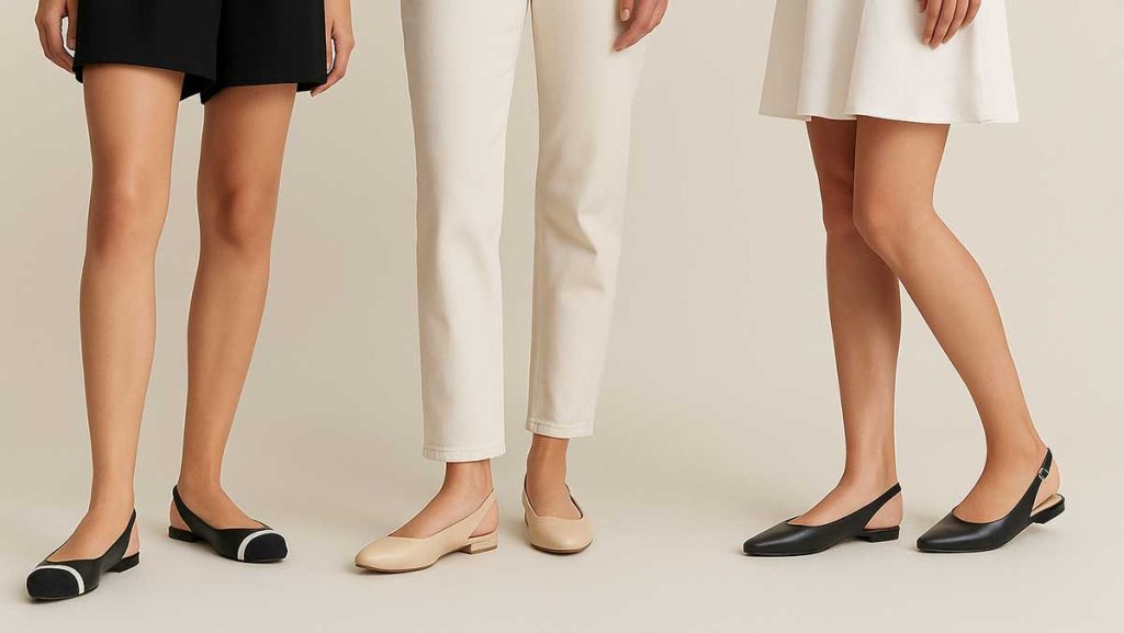 slingback ballerina's