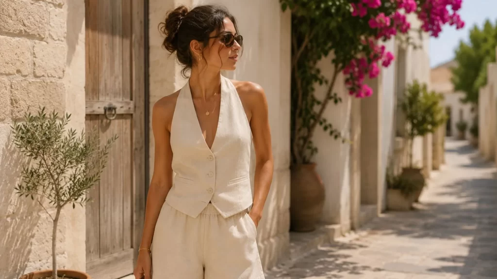 linnen outfit dames
