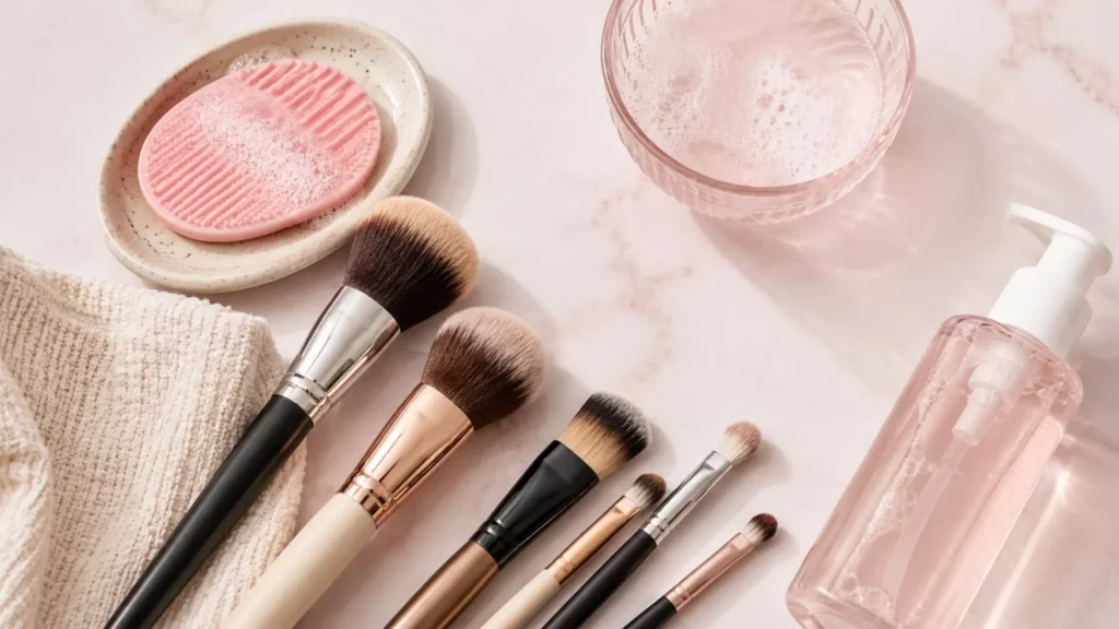 schoonmaken make-up kwasten