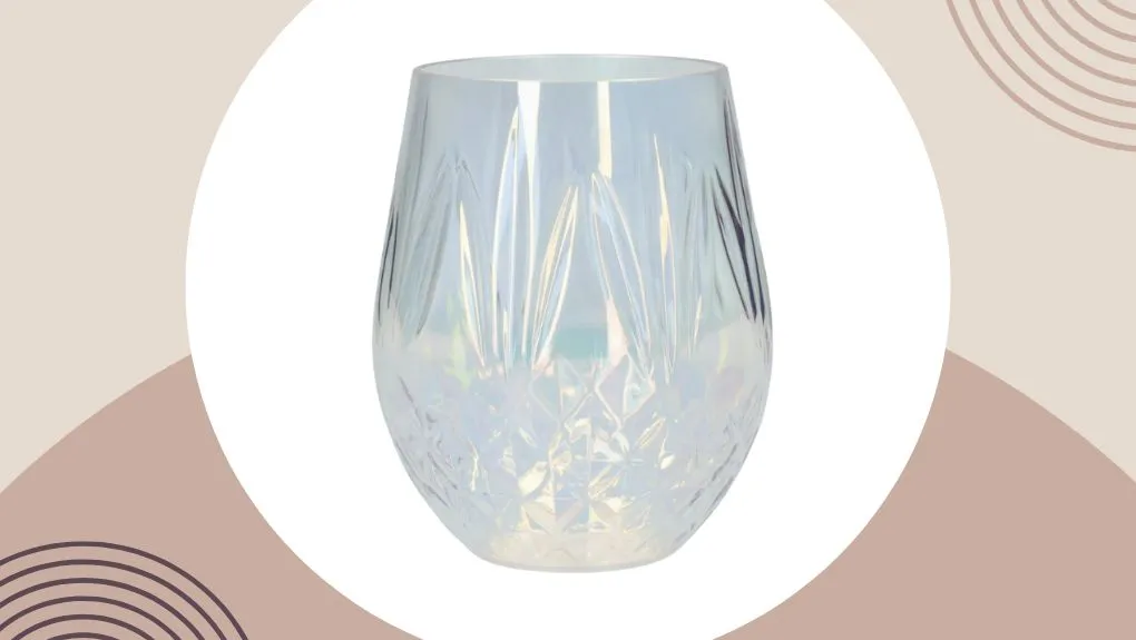 wibra parelmour wijnglas