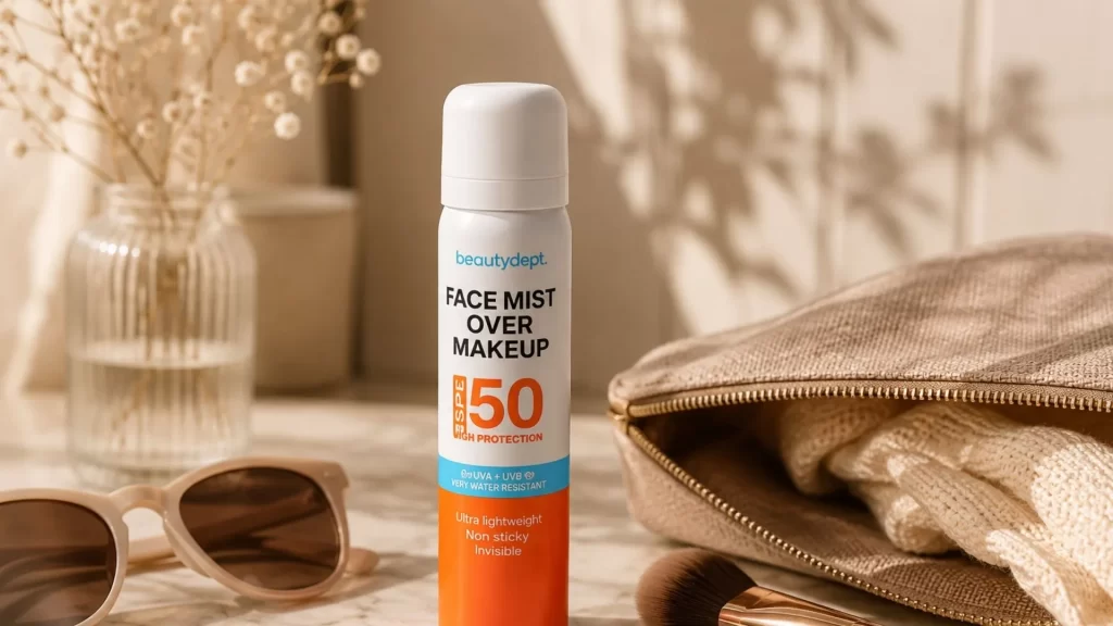 action over make-up spf spray