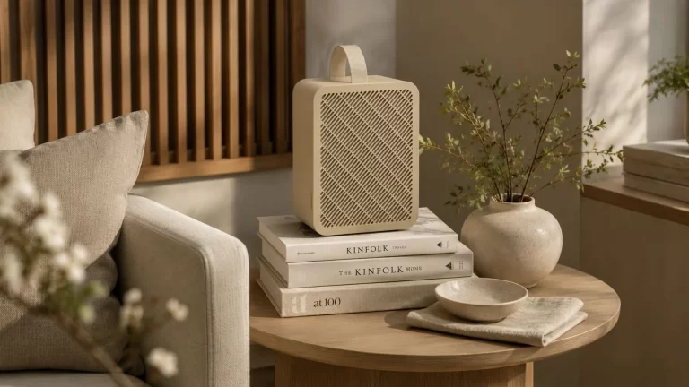 ikea japandi luchtreiniger beige