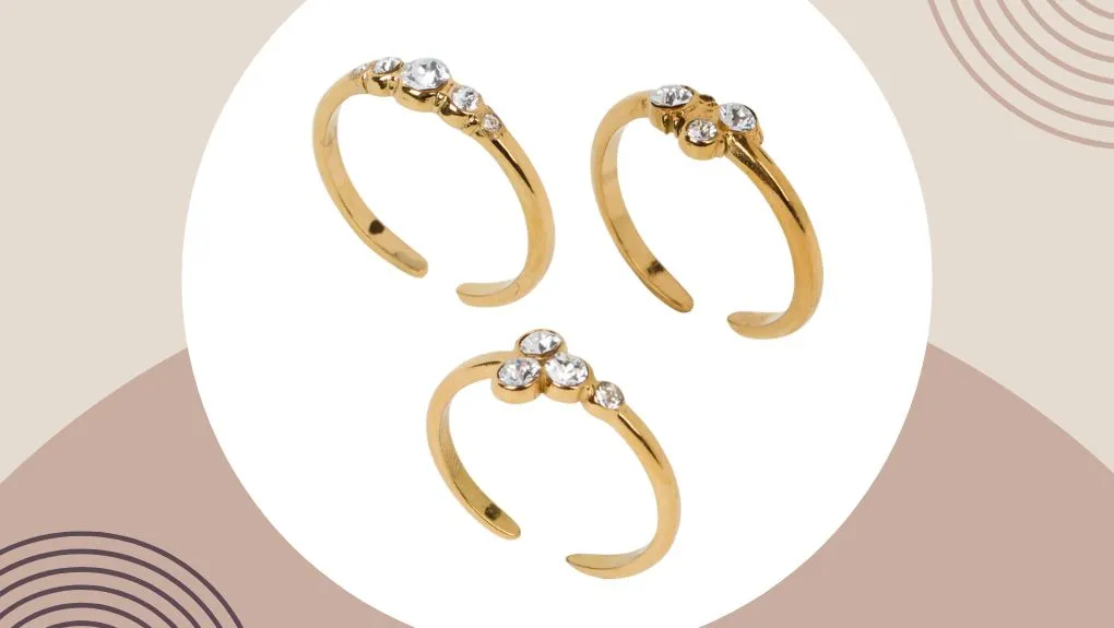 Action ring met Swarovski kristallen