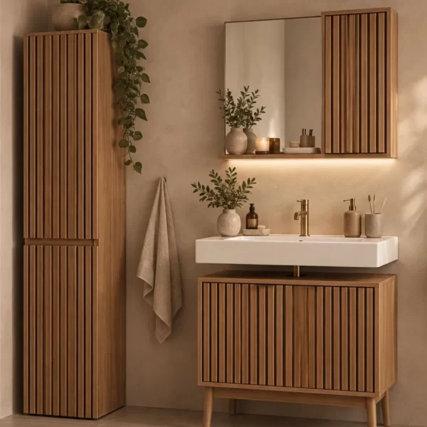 Action gaat full Japandi in de badkamer met deze beeldschone nieuwe meubels