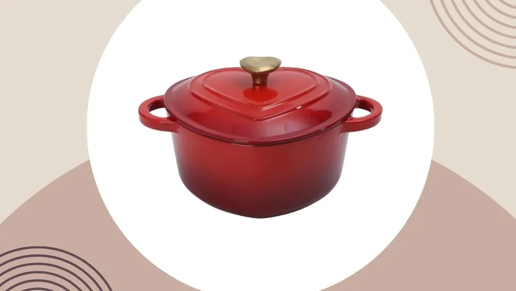 le creuset lookalike gietijzeren hartjespan